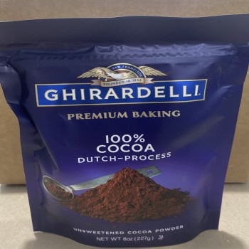 Ghirardelli Unsweetened Dutch Process Cocoa Pouch Dark Chocolate 8OZ 227g